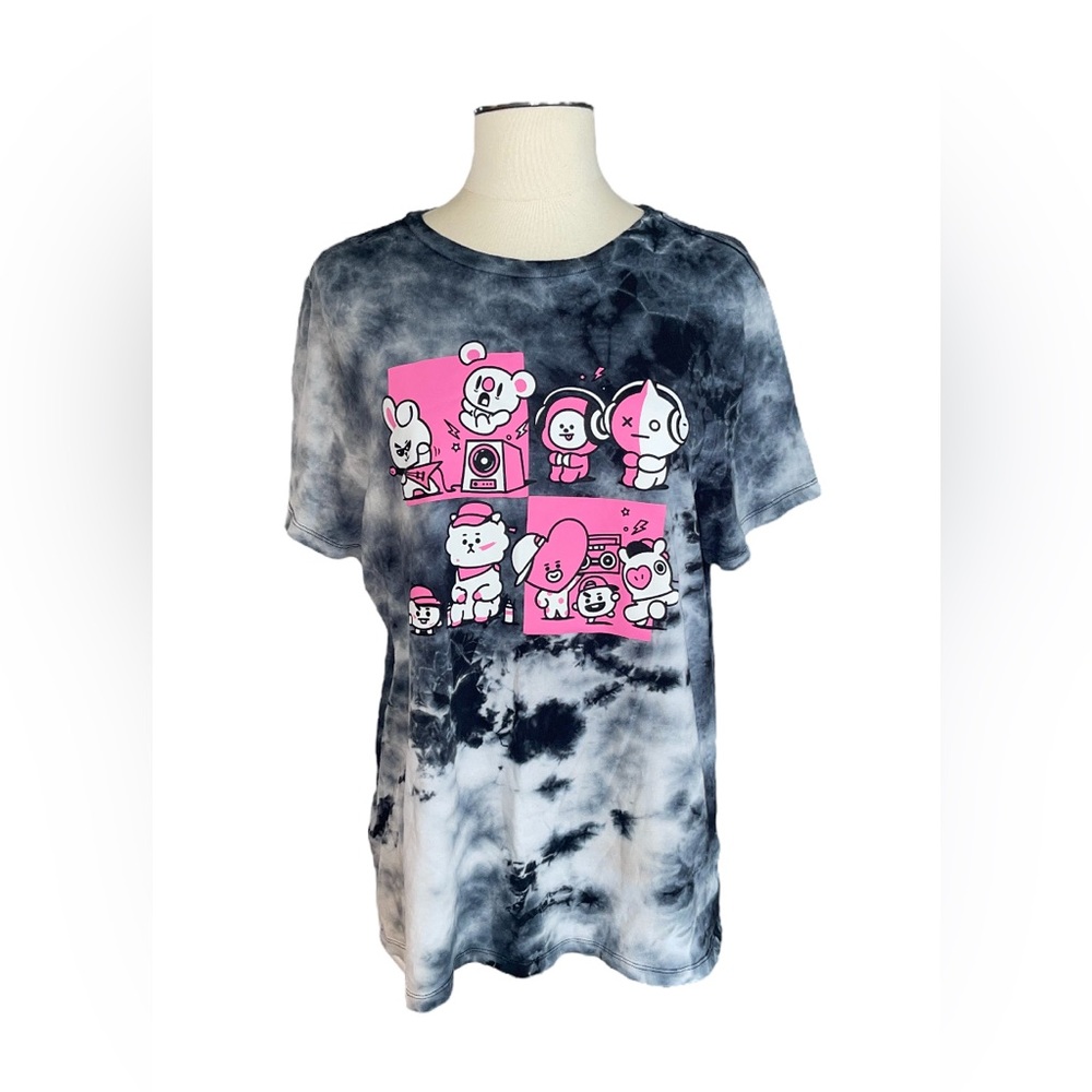 BT21 Music & Squares Tie-Dye T-Shirt